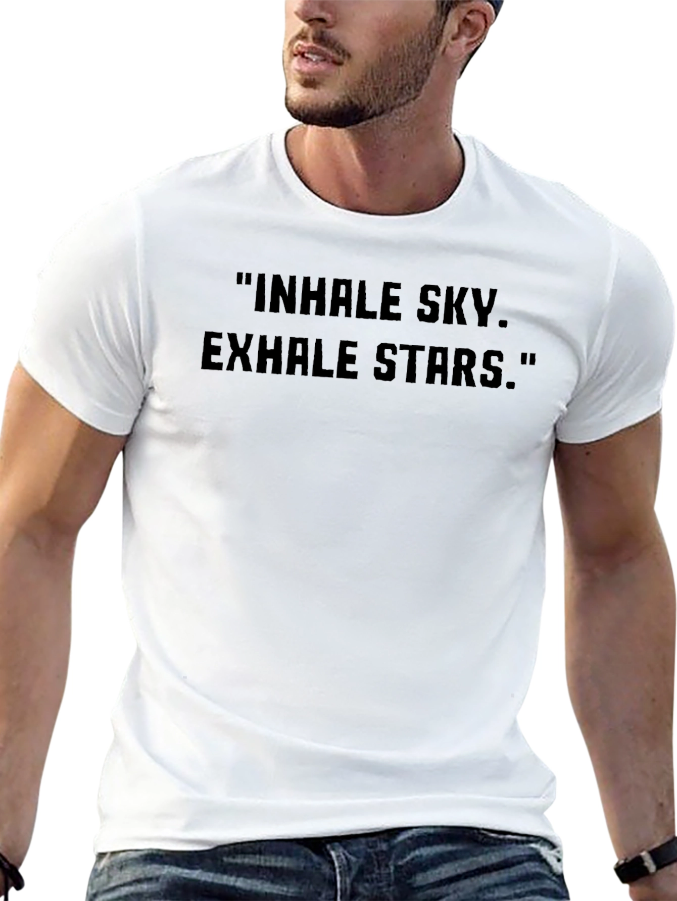 Inhale Sky Exhale Stars Graphic T-Shirt