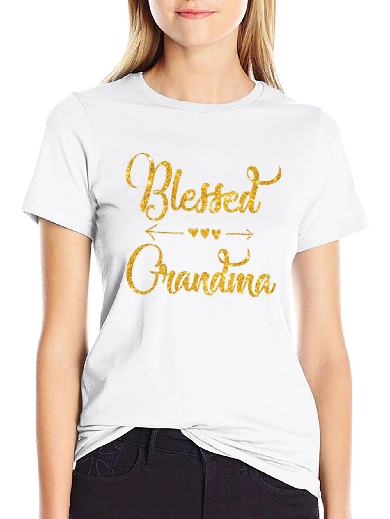 Blessed Grandma Graphic T-Shirt - Black