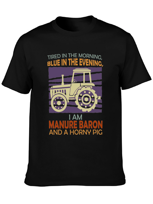 Manure Baron Tractor Graphic T-Shirt