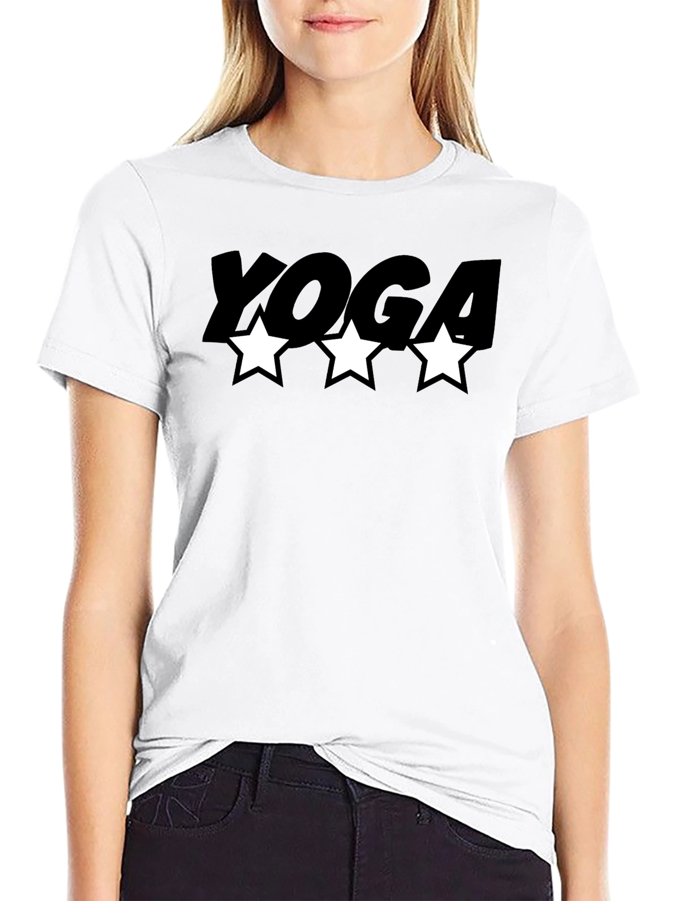Yoga Star Black T-Shirt