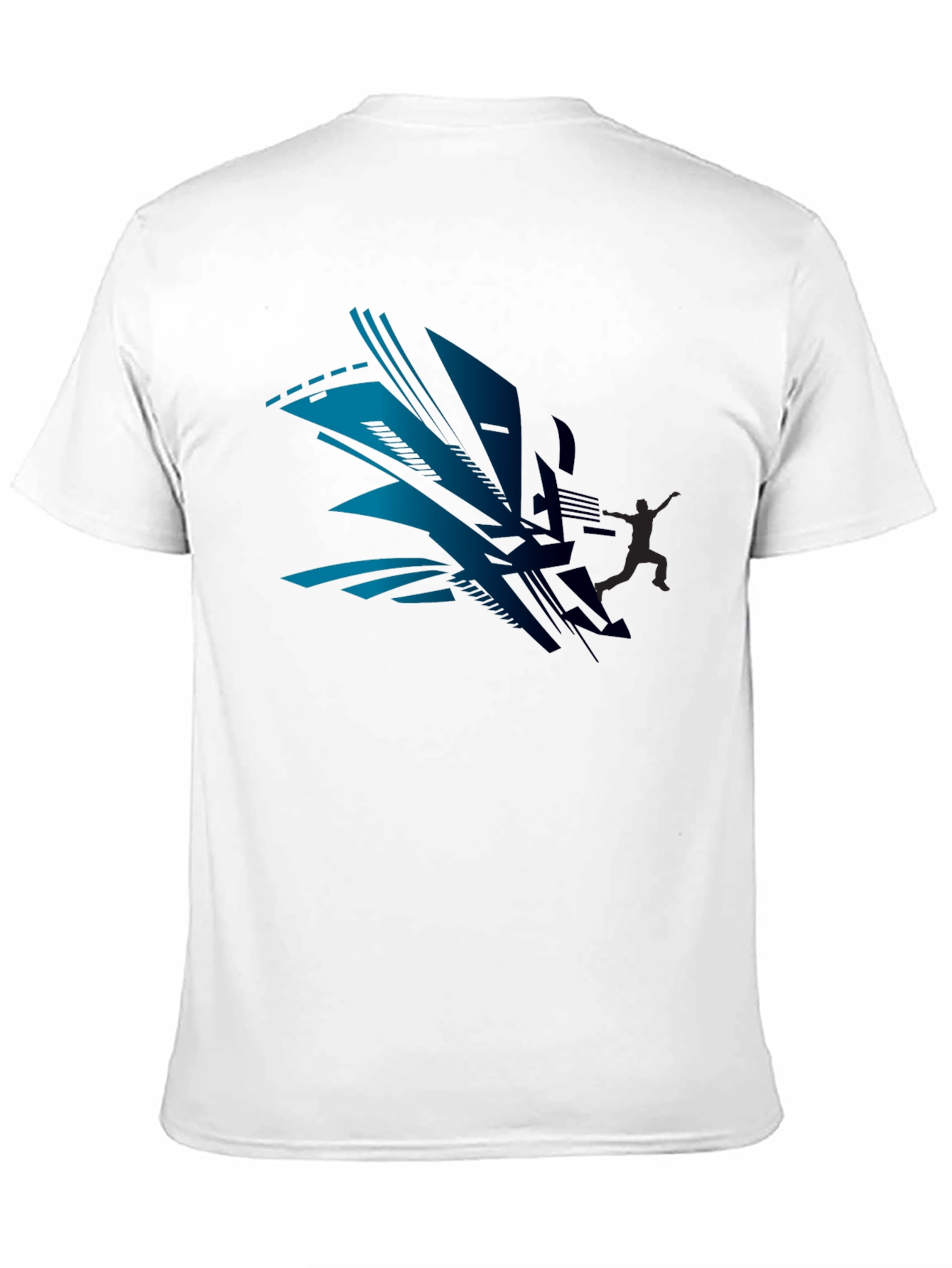 Modern Abstract Design Black T-Shirt