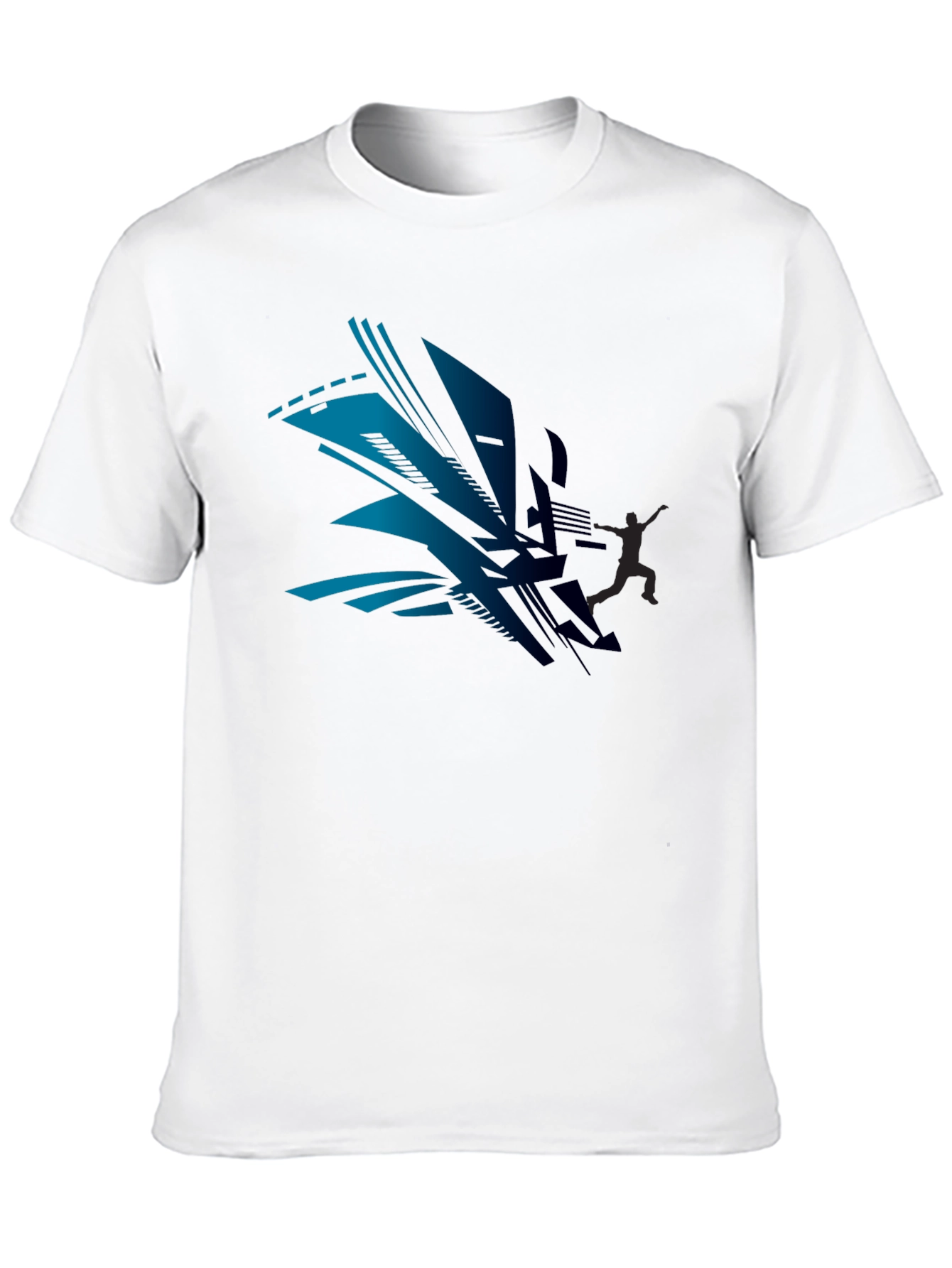 Modern Abstract Design Black T-Shirt