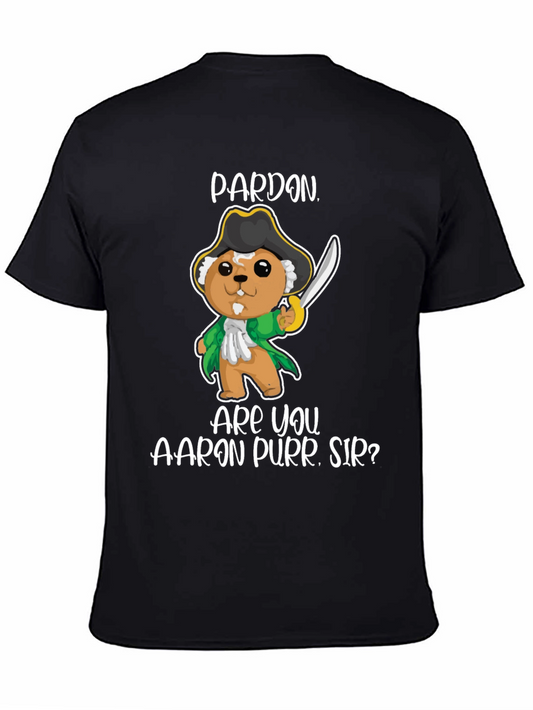 Pardon Aaron Purr Sir Black Graphic Tee
