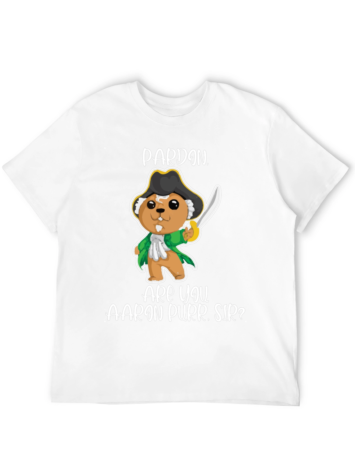 Pardon Aaron Purr Sir Black Graphic Tee