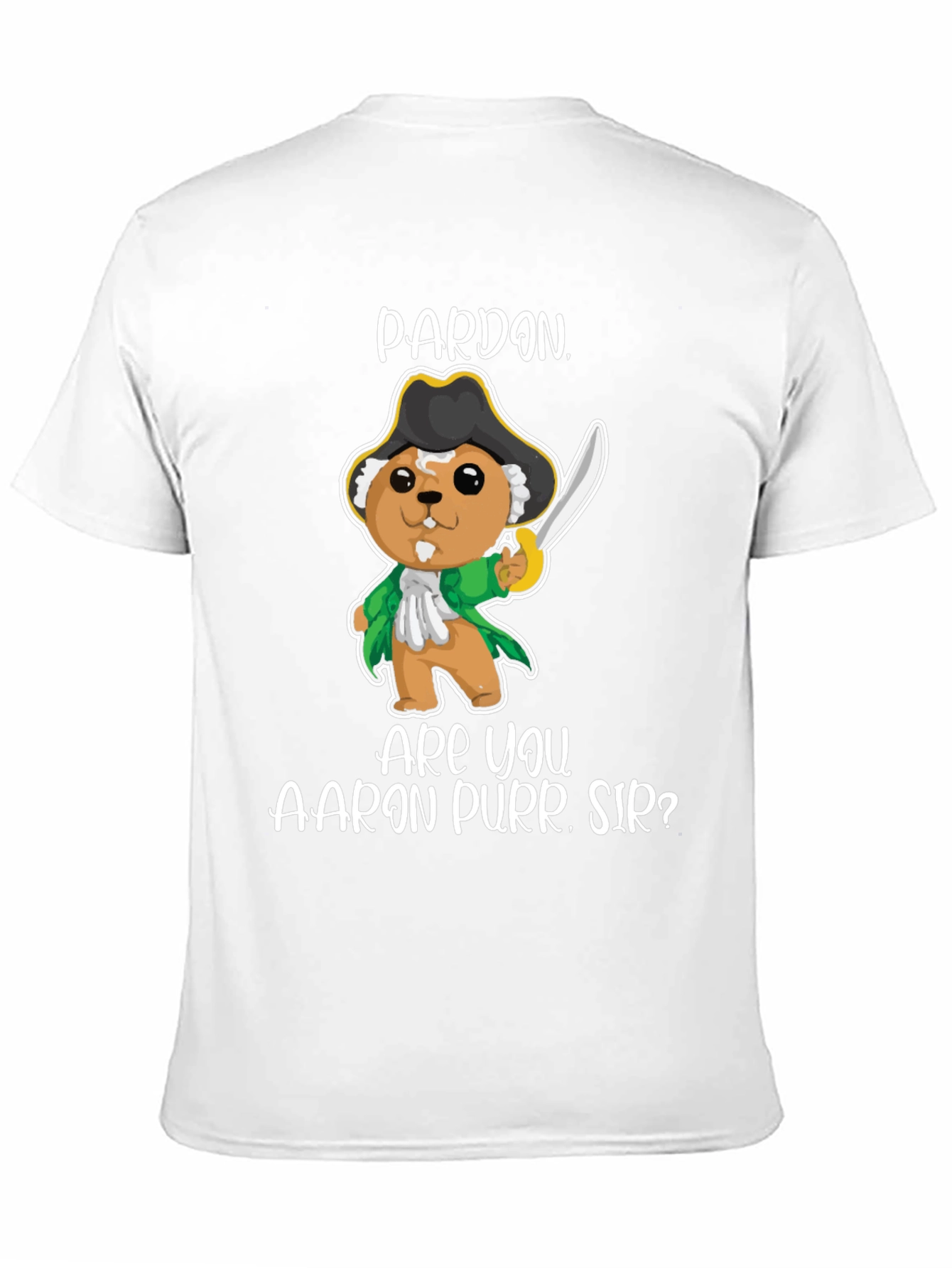 Pardon Aaron Purr Sir Black Graphic Tee