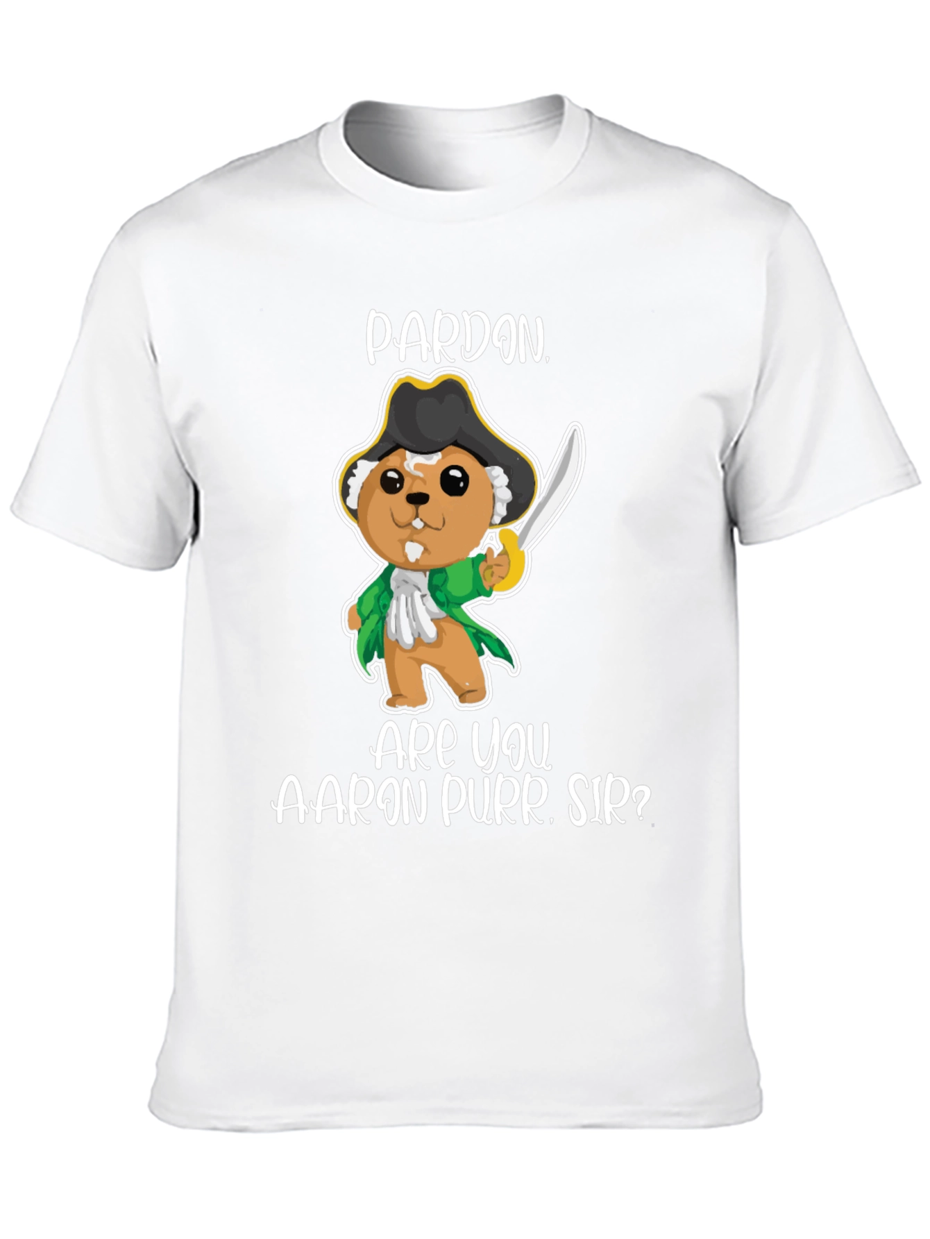 Pardon Aaron Purr Sir Black Graphic Tee