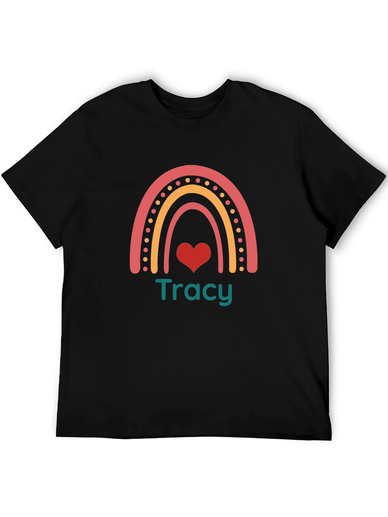 Rainbow Heart Personalized T-Shirt