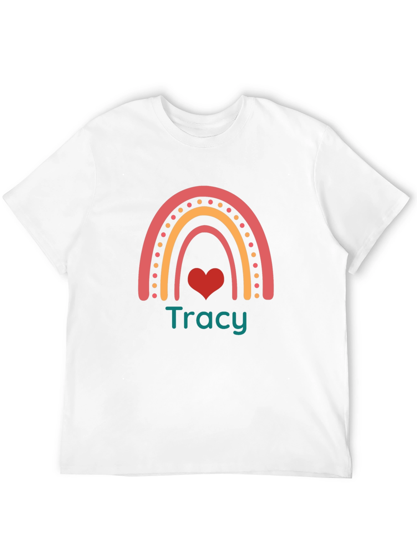 Rainbow Heart Personalized T-Shirt