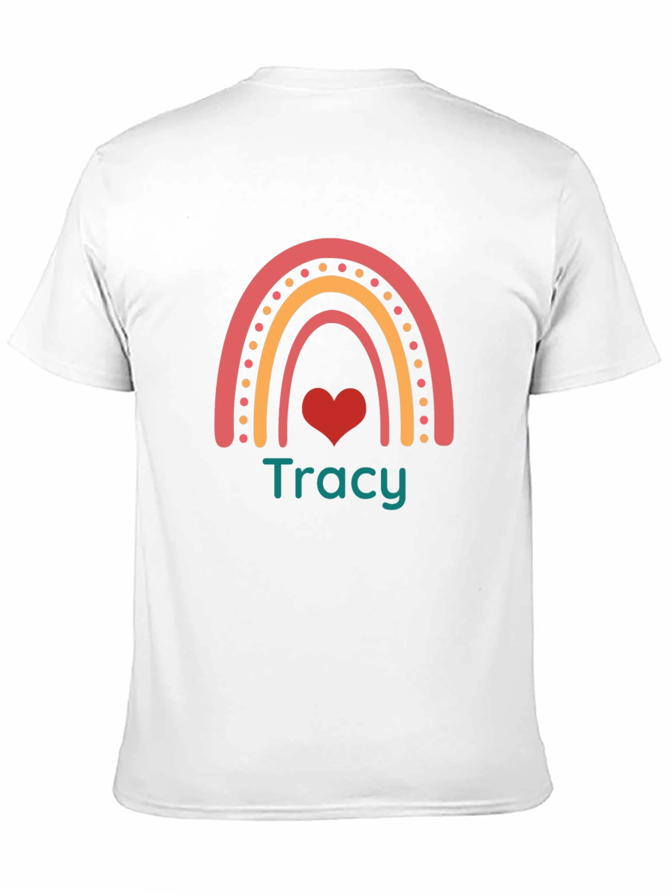 Rainbow Heart Personalized T-Shirt