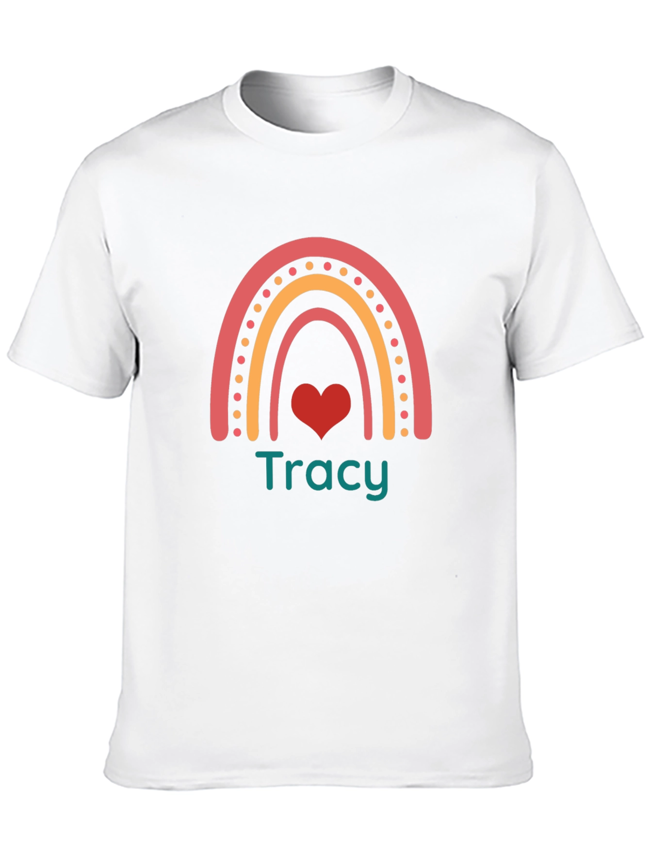 Rainbow Heart Personalized T-Shirt