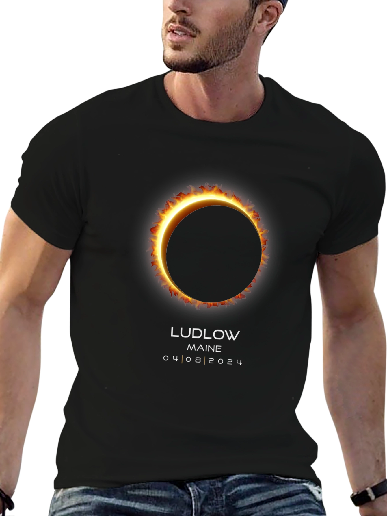 Ludlow Maine Total Solar Eclipse April 8 2024 T-Shirt