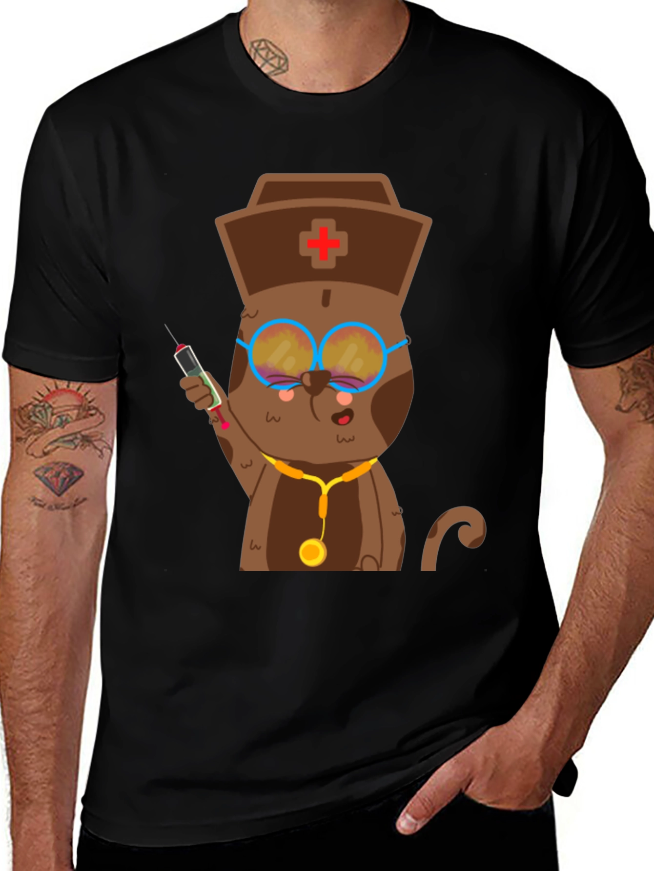 Cat Nurse T-Shirt - Funny Animal Tee