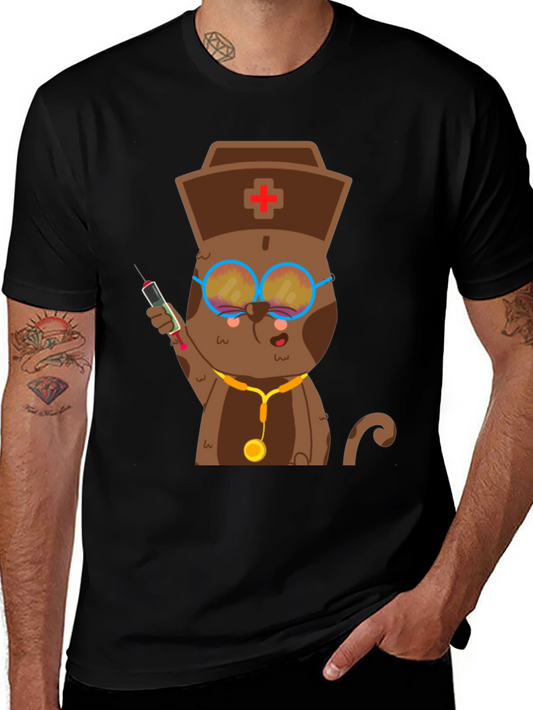 Cat Nurse T-Shirt - Funny Animal Tee