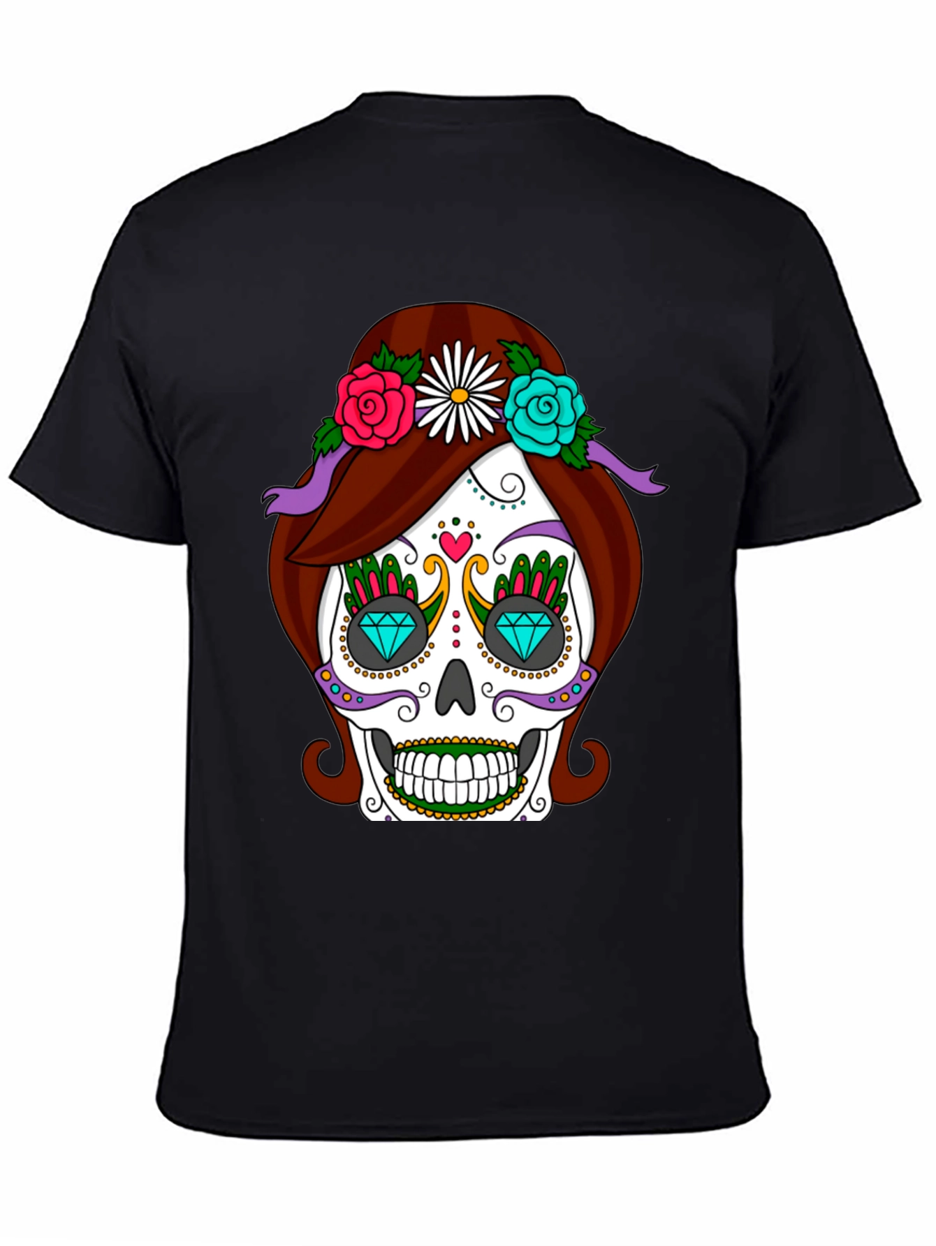Sugar Skull T-Shirt - Day of the Dead Style