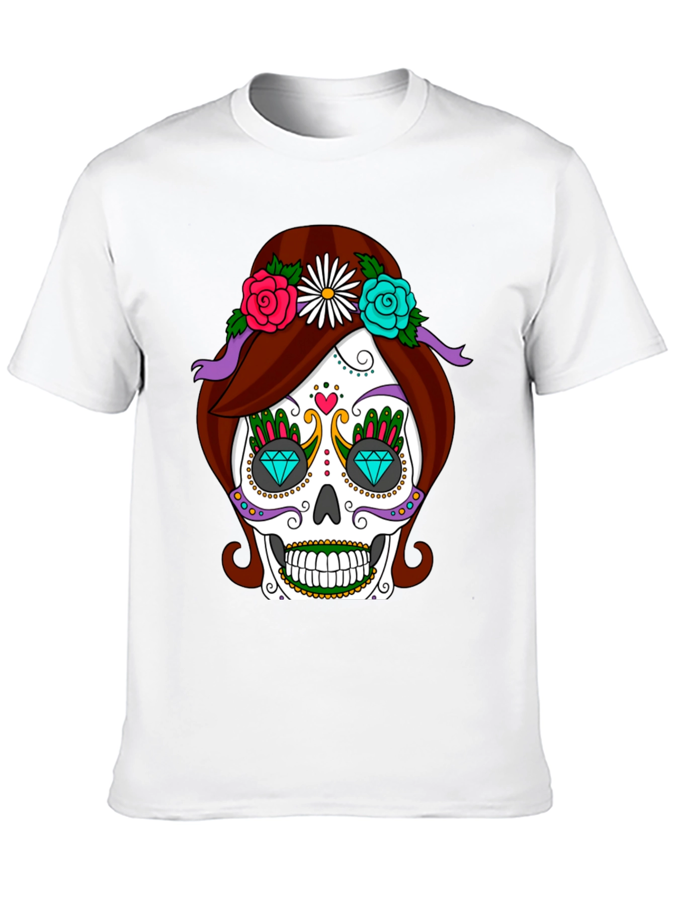 Sugar Skull T-Shirt - Day of the Dead Style