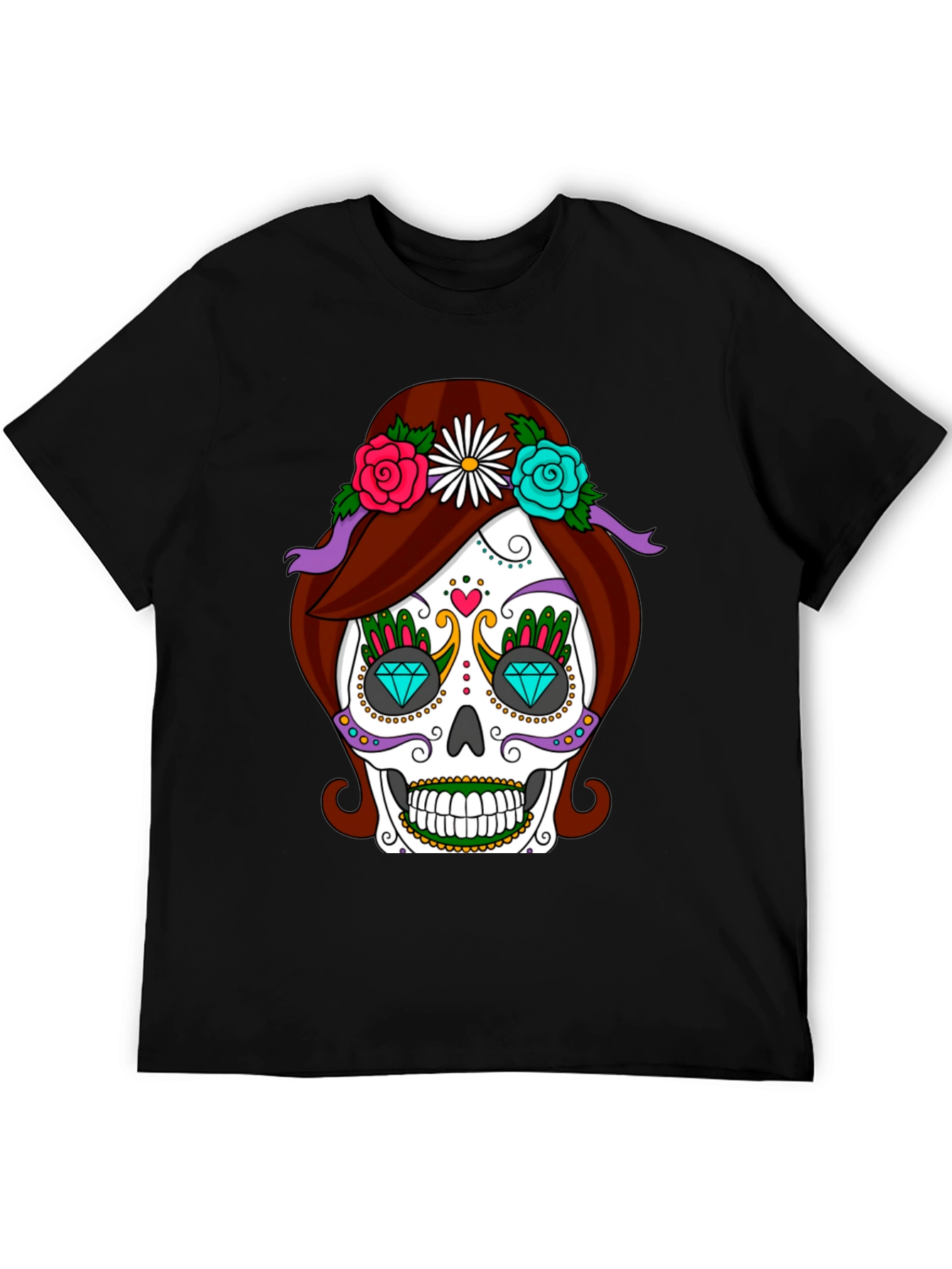 Sugar Skull T-Shirt - Day of the Dead Style