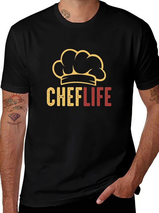 Chef Life T-Shirt - Black Crew Neck