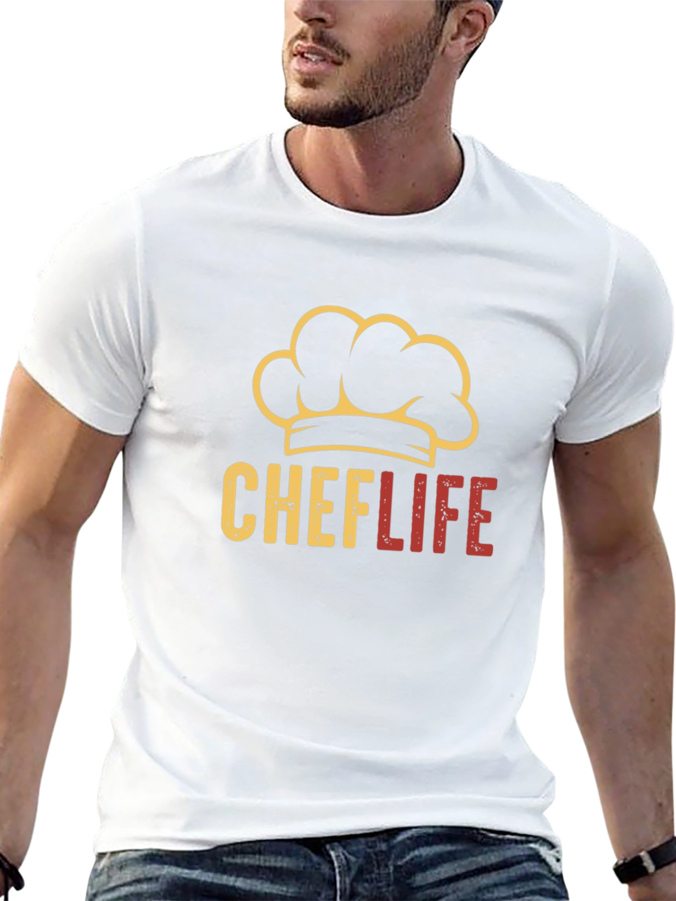 Chef Life T-Shirt - Black Crew Neck