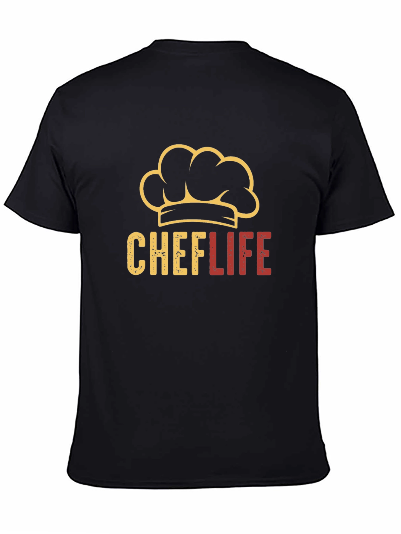 Chef Life T-Shirt - Black Crew Neck