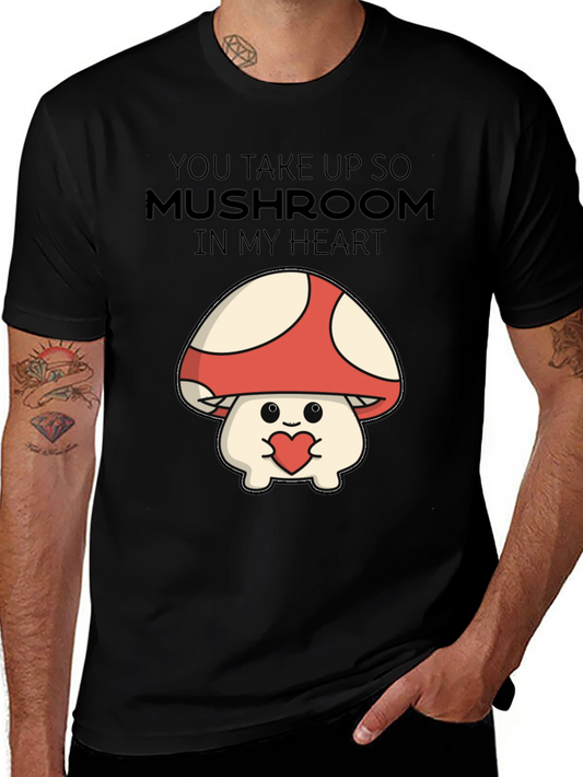 Mushroom Heart T-Shirt - Cute Graphic Tee