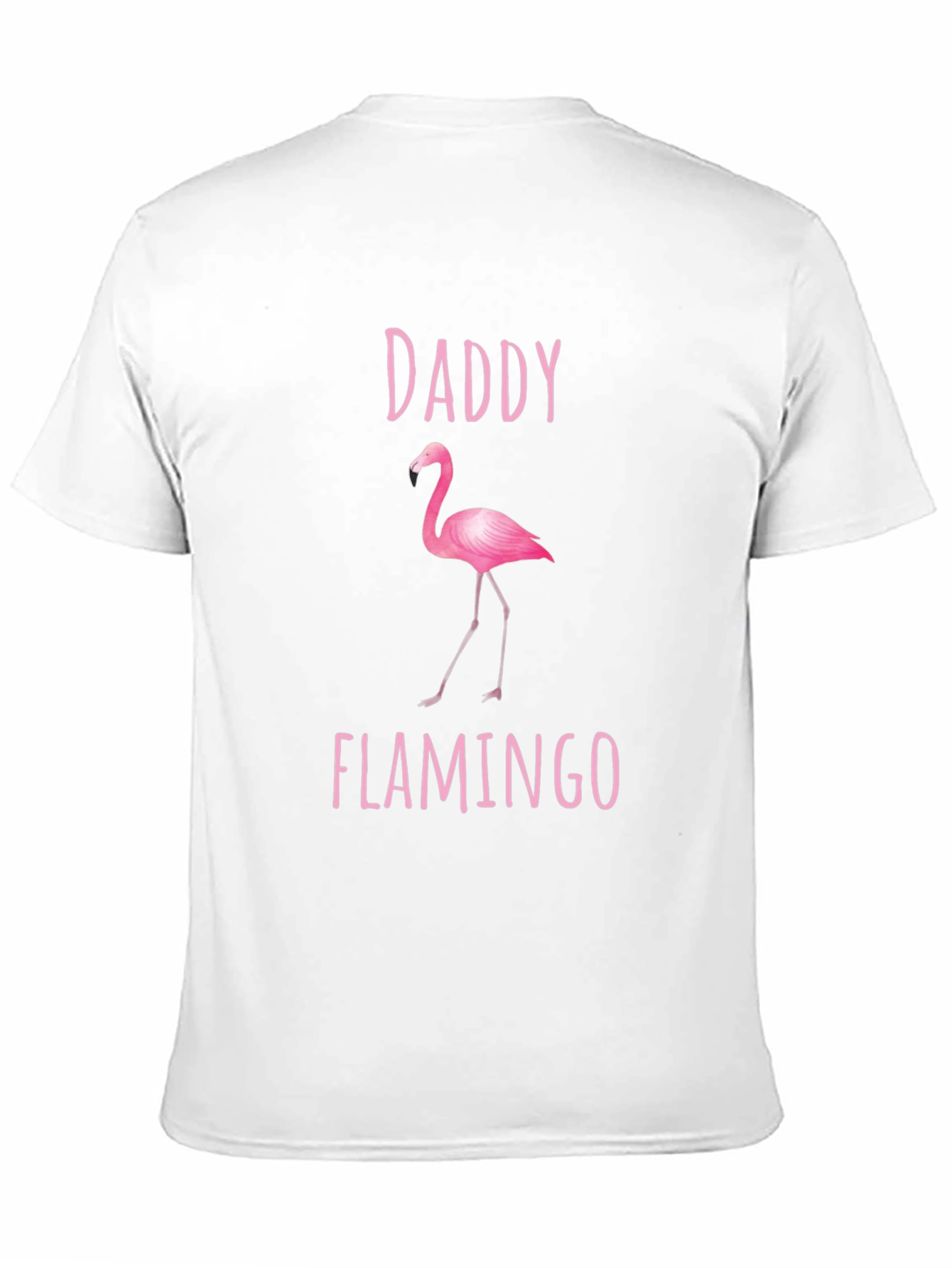 Daddy Flamingo Graphic Tee - Black Cotton Shirt
