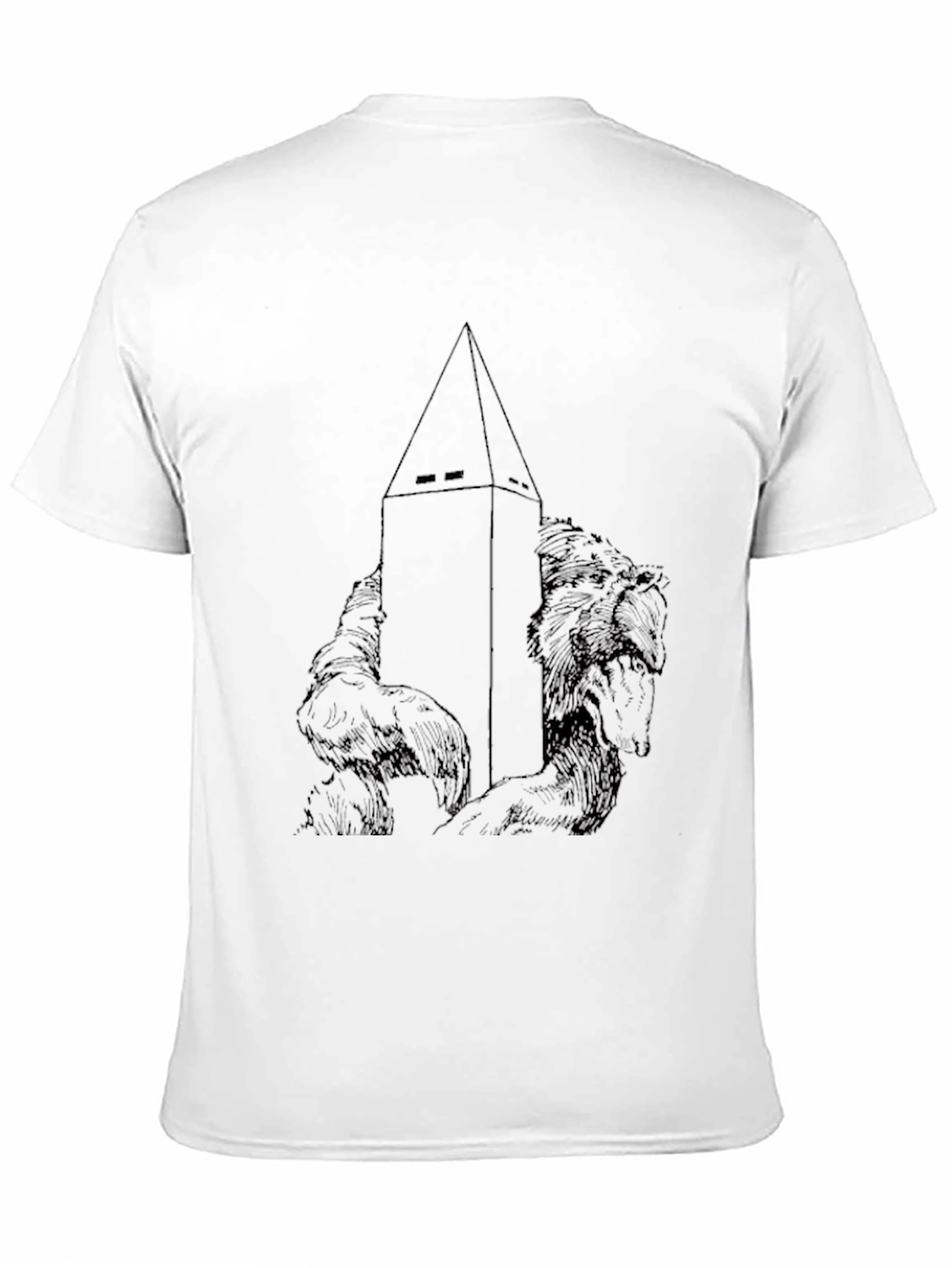 Tower and Wolves Graphic T-Shirt - Black