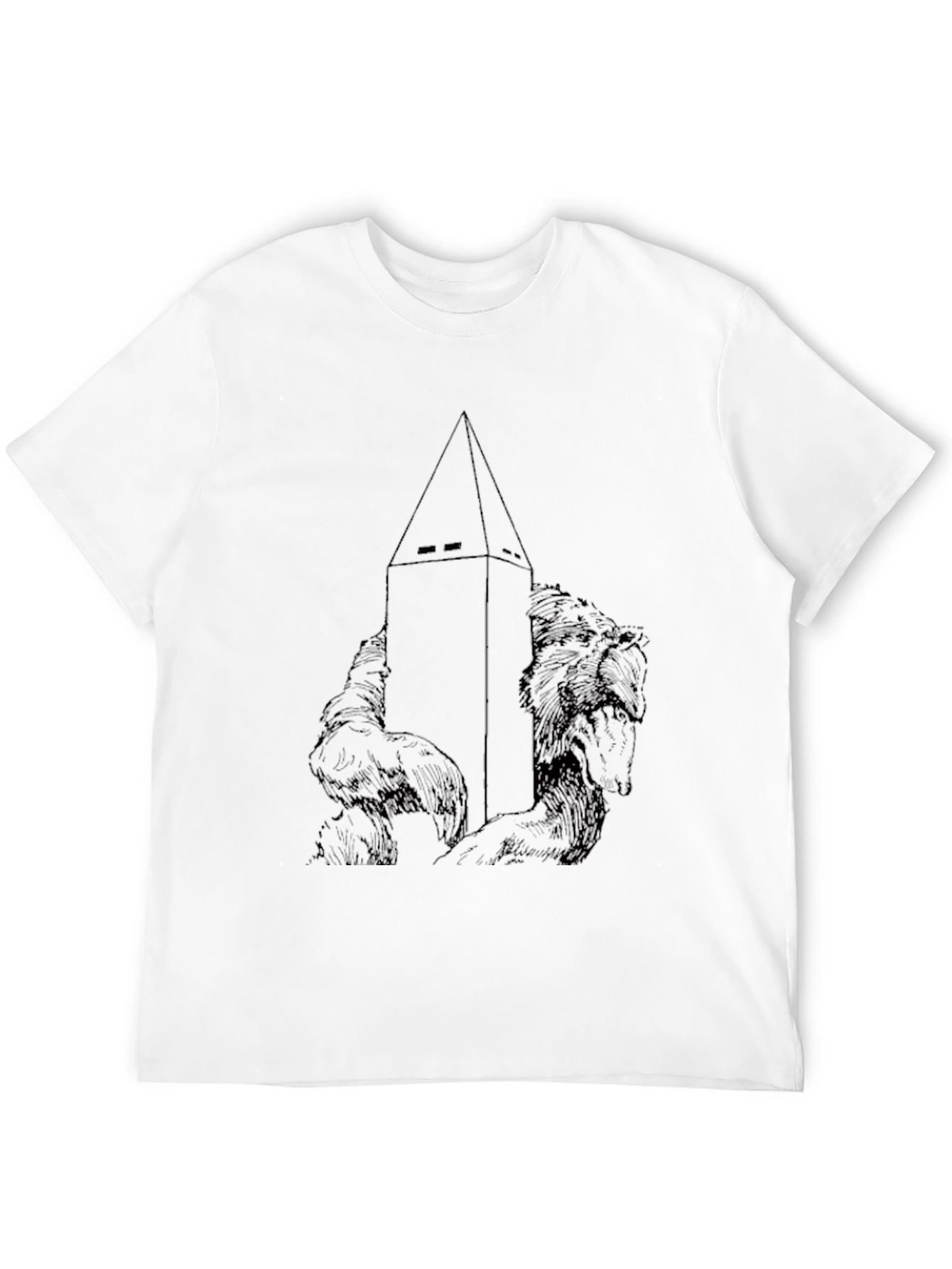 Tower and Wolves Graphic T-Shirt - Black