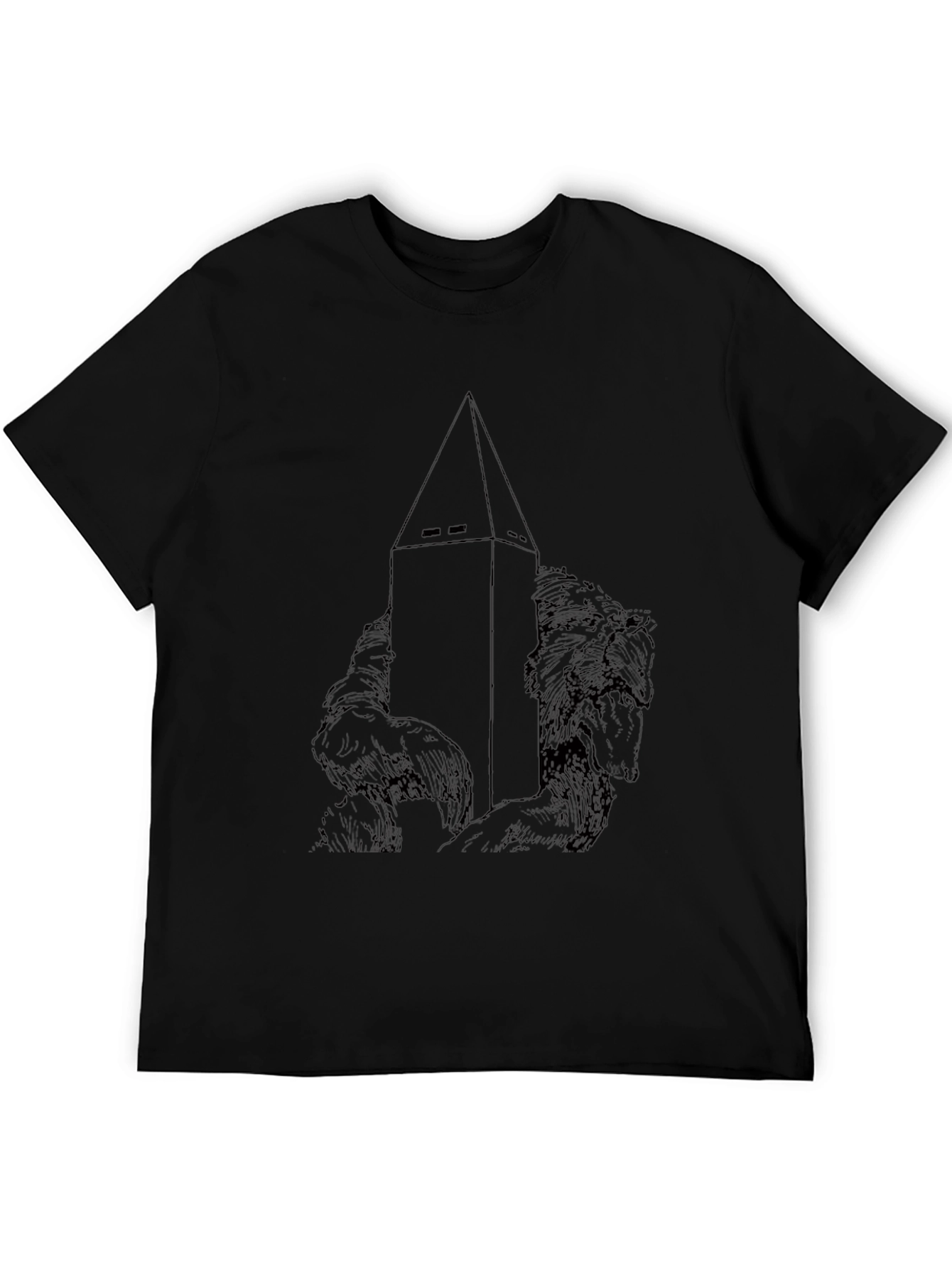 Tower and Wolves Graphic T-Shirt - Black