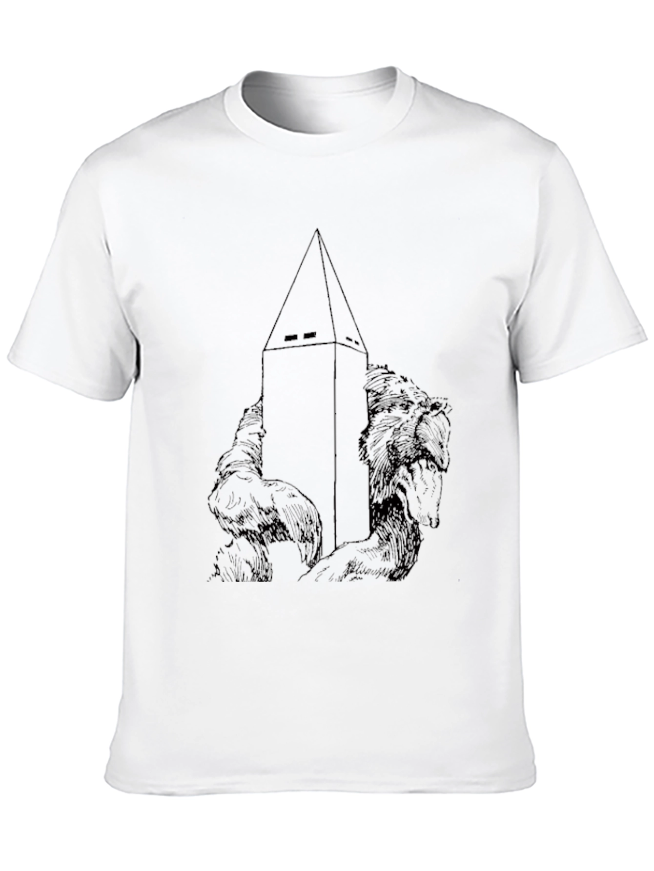 Tower and Wolves Graphic T-Shirt - Black