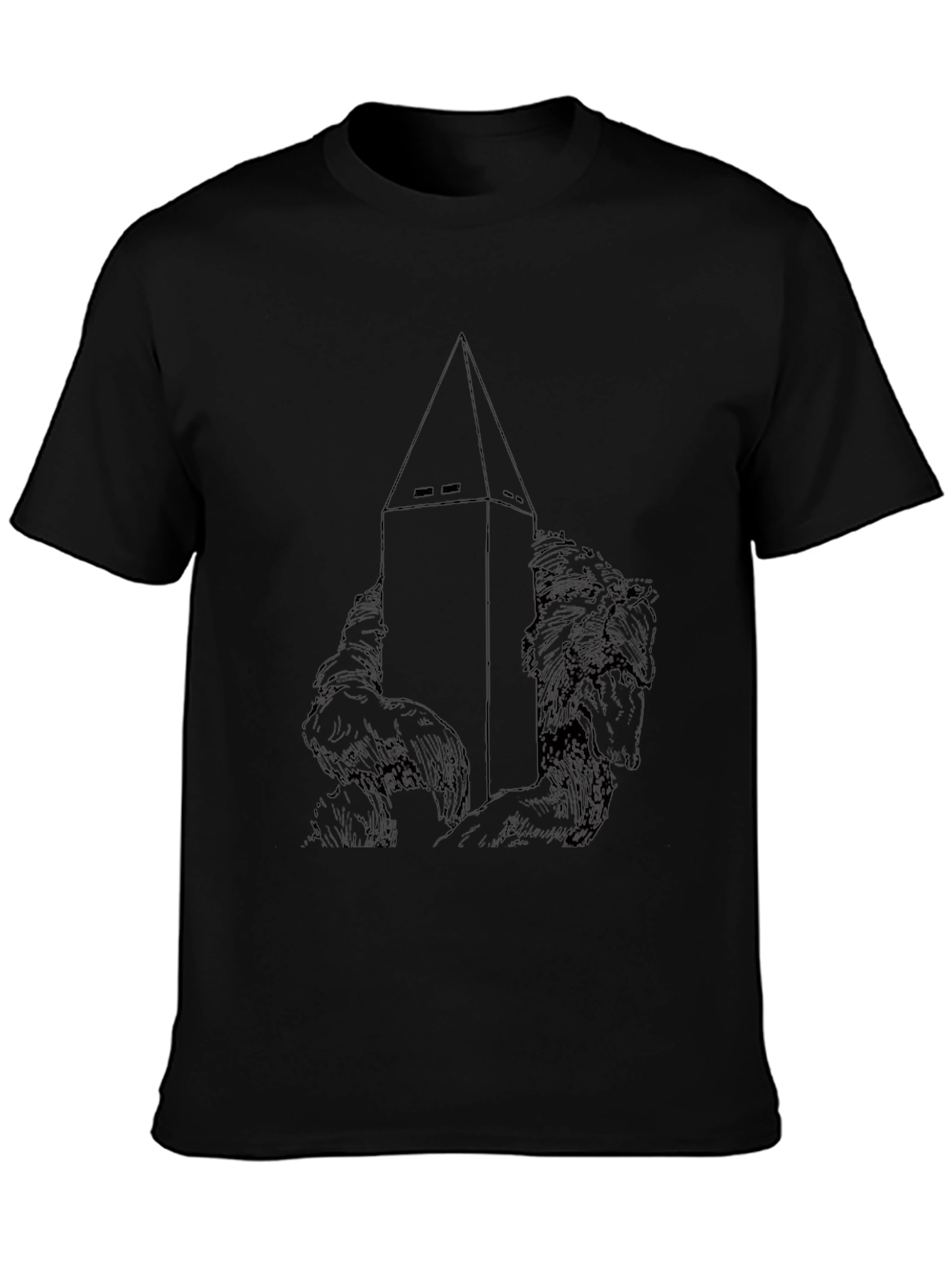 Tower and Wolves Graphic T-Shirt - Black