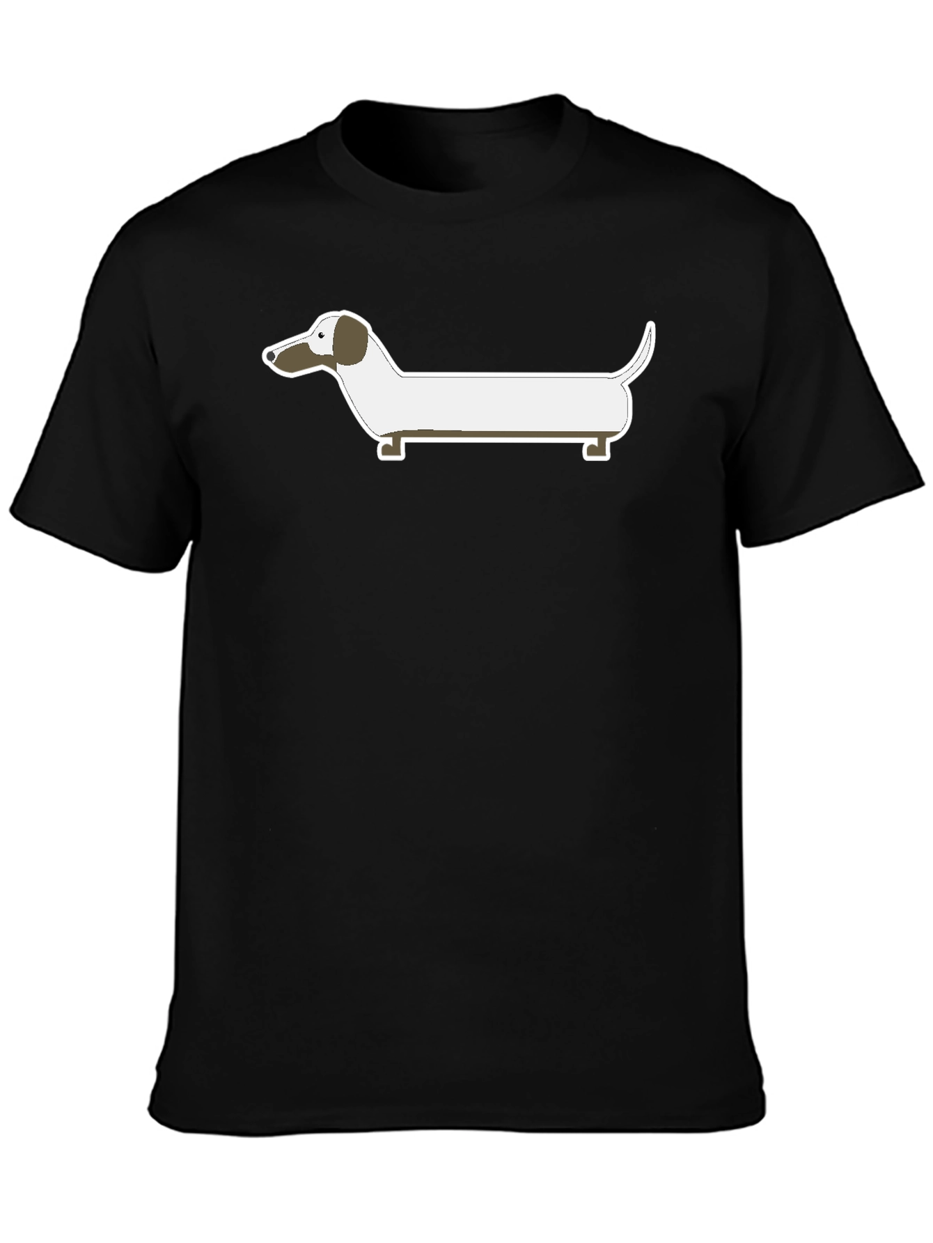 Dachshund Graphic Tee - Casual Black T-Shirt