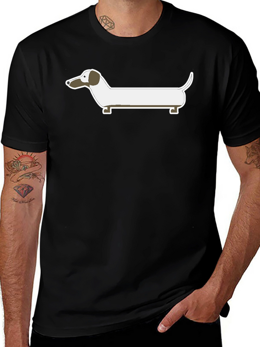 Dachshund Graphic Tee - Casual Black T-Shirt