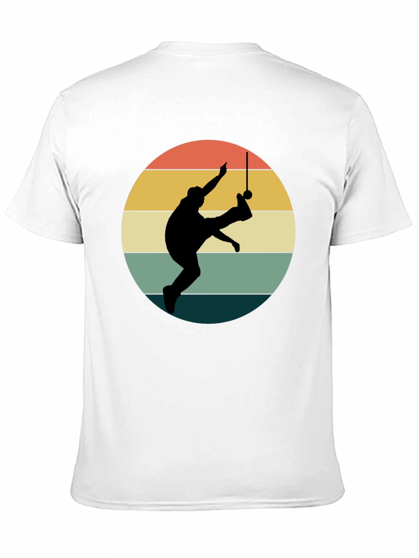 Retro Capoeira Silhouette Black T-Shirt