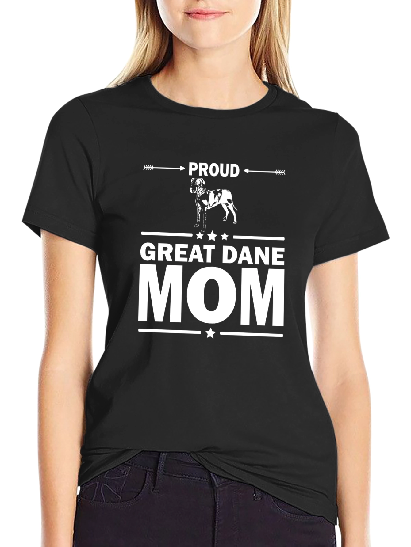 Proud Great Dane Mom Graphic T-Shirt