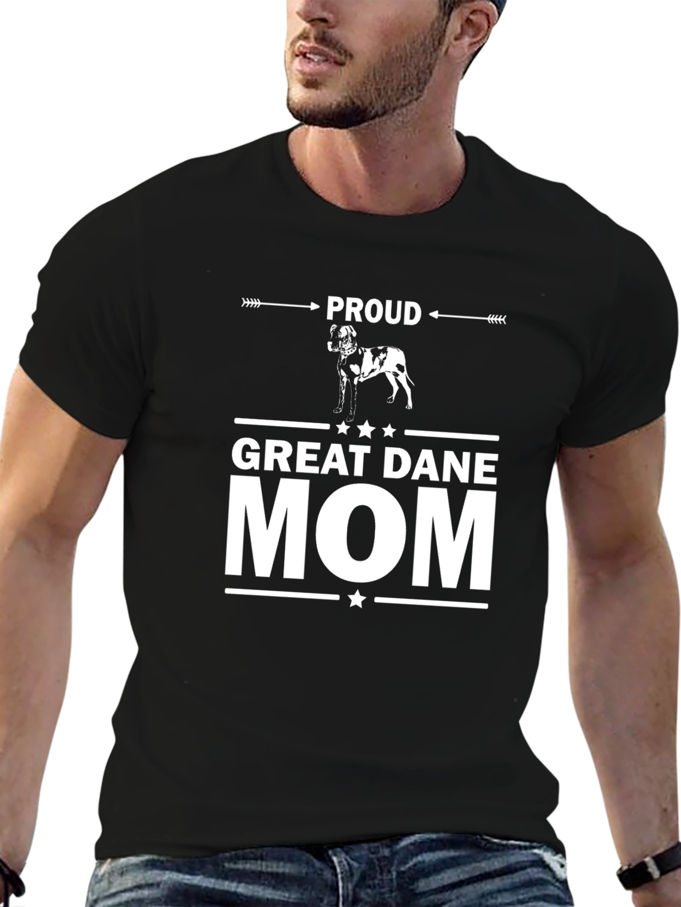 Proud Great Dane Mom Graphic T-Shirt
