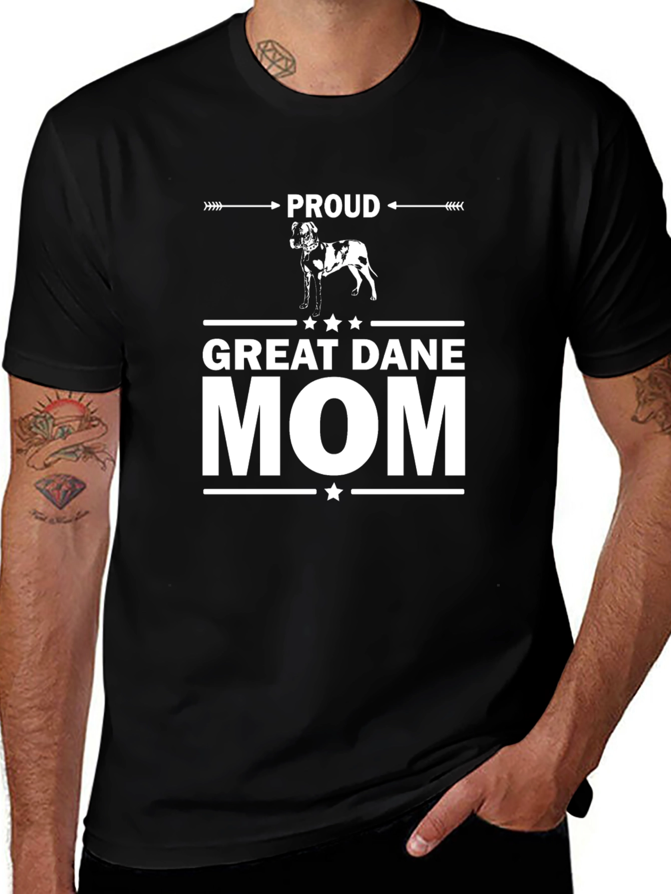Proud Great Dane Mom Graphic T-Shirt