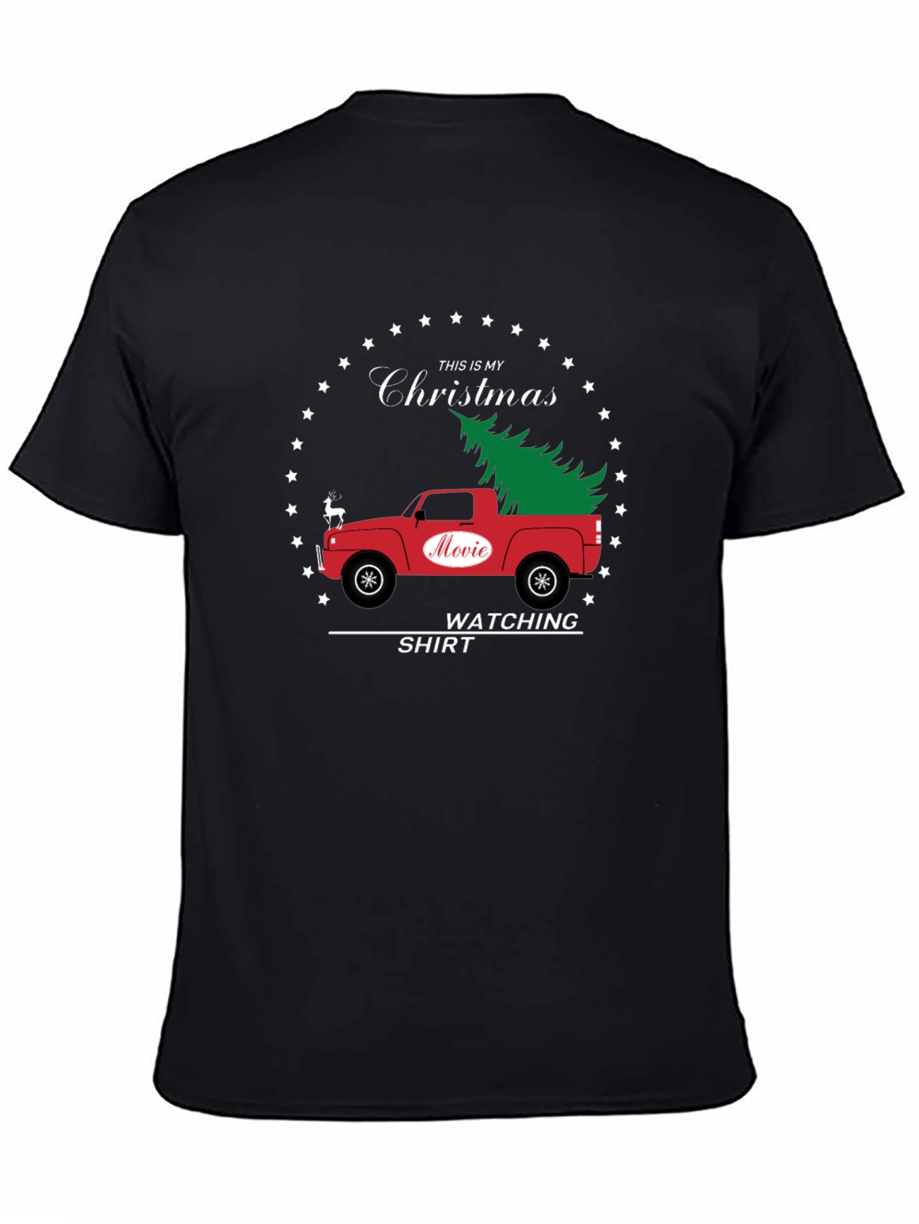 Christmas Movie Watching Shirt - Red Truck Holiday Tee