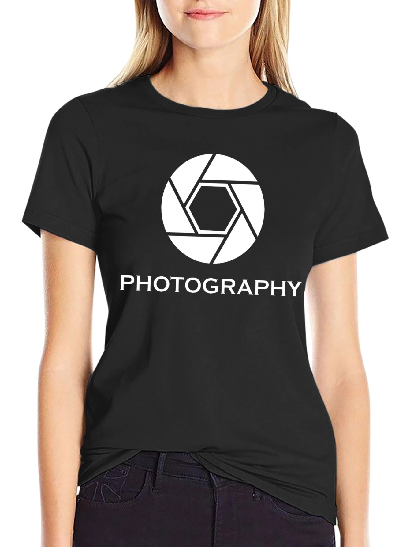 Photography Aperture Graphic Tee - Black Cotton
