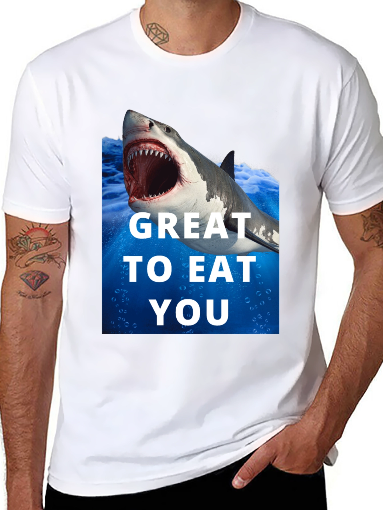 Shark Attack Graphic Tee - Great To Eat You!