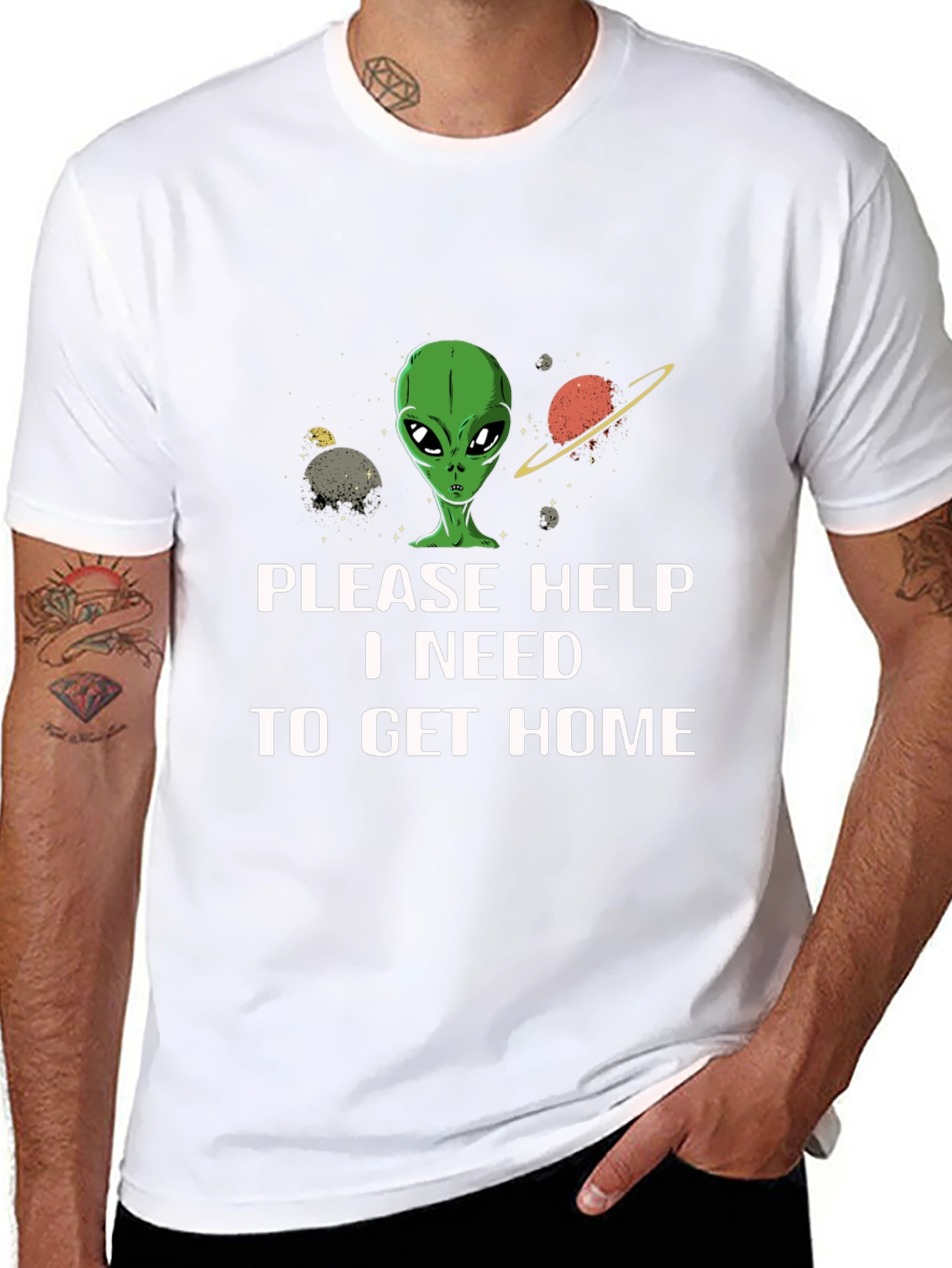 Help Alien Get Home Graphic Tee