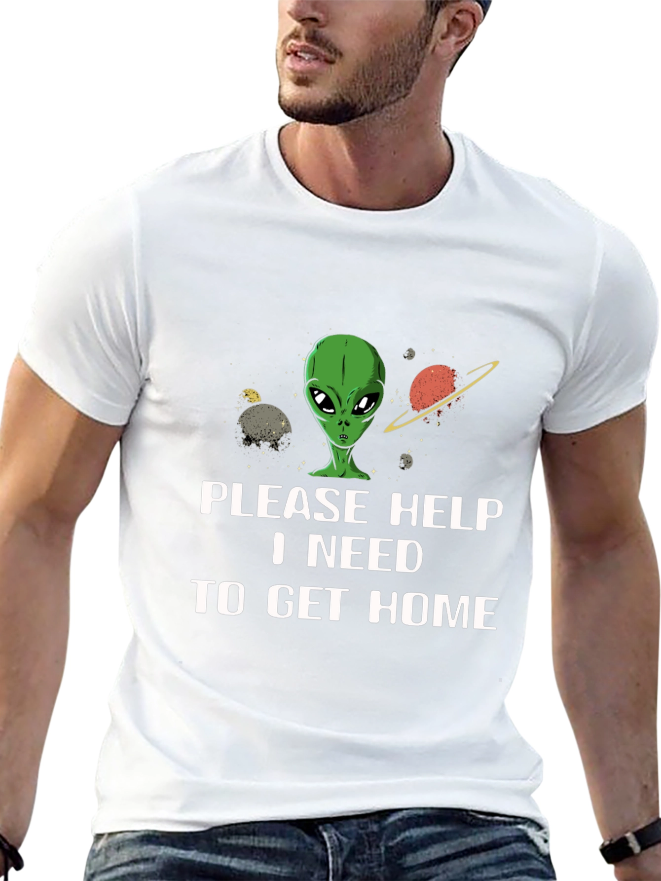 Help Alien Get Home Graphic Tee
