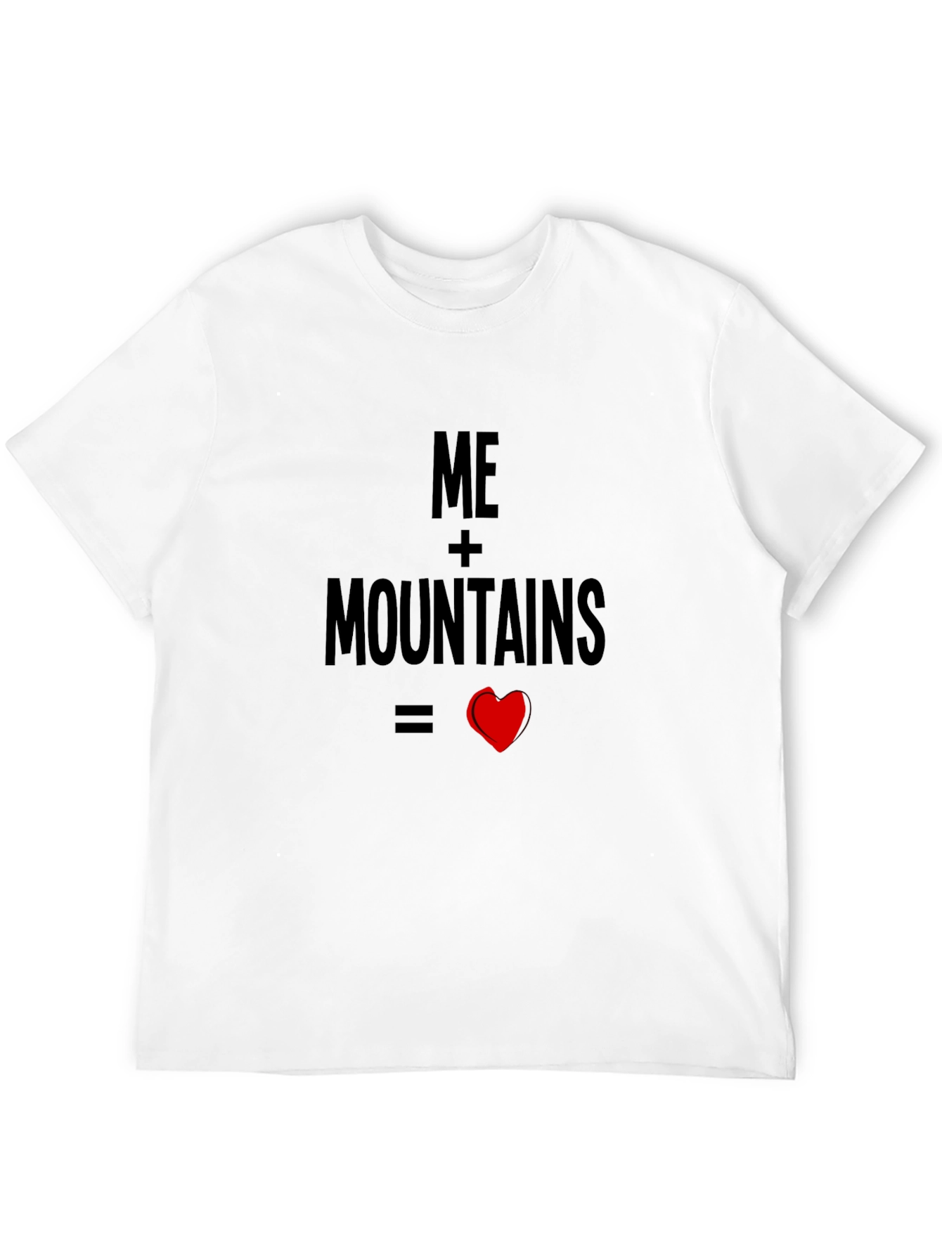 Me + Mountains = Love Black T-Shirt