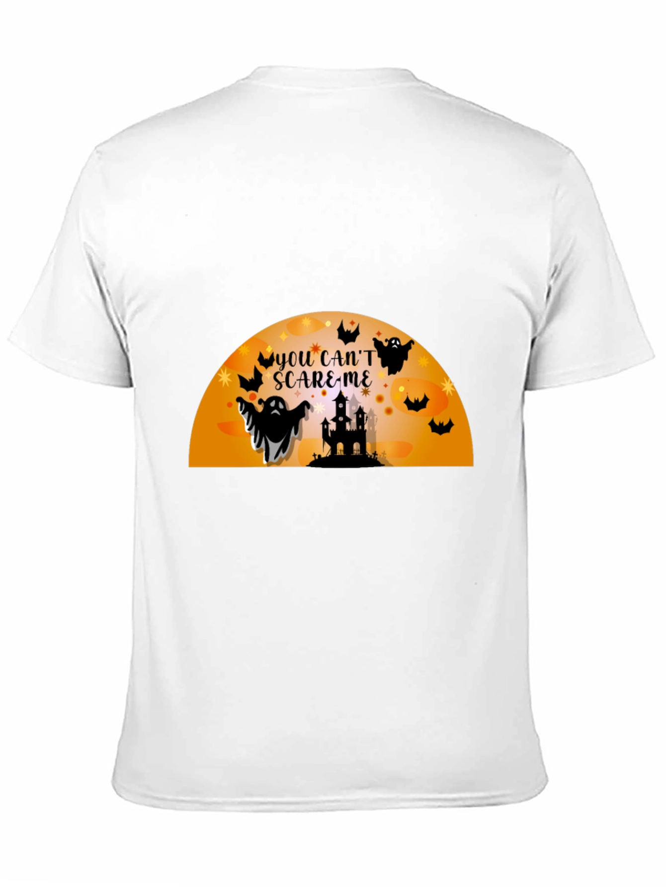 Halloween Ghosts Black T-Shirt - You Cant Scare Me