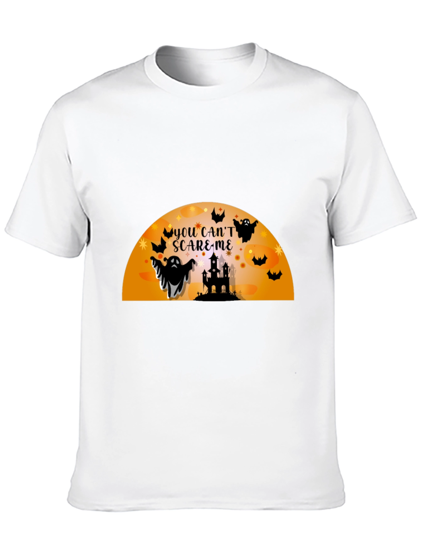 Halloween Ghosts Black T-Shirt - You Cant Scare Me
