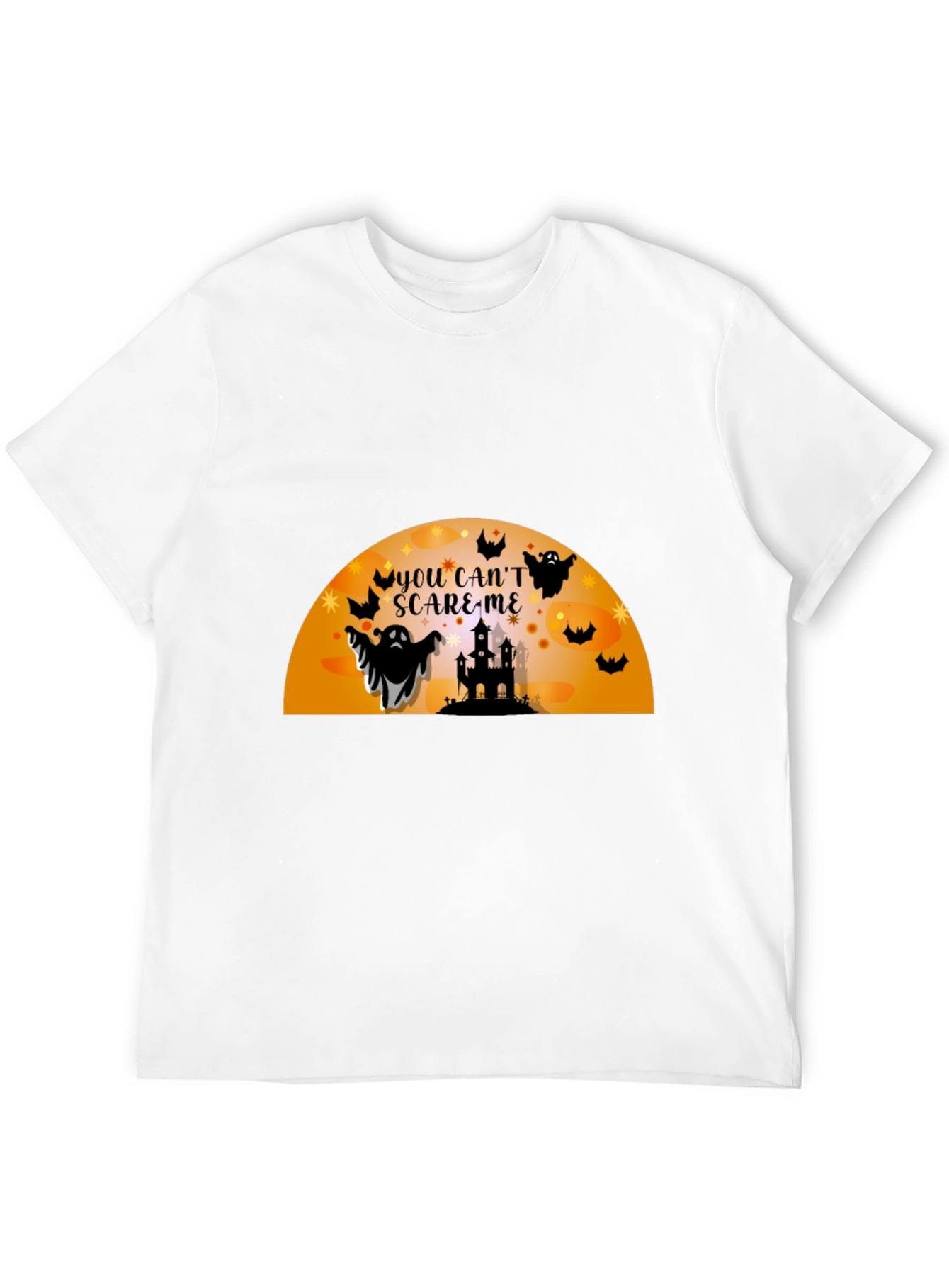 Halloween Ghosts Black T-Shirt - You Cant Scare Me
