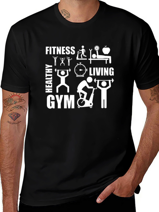 Fitness Gym Healthy Living Graphic T-Shirt