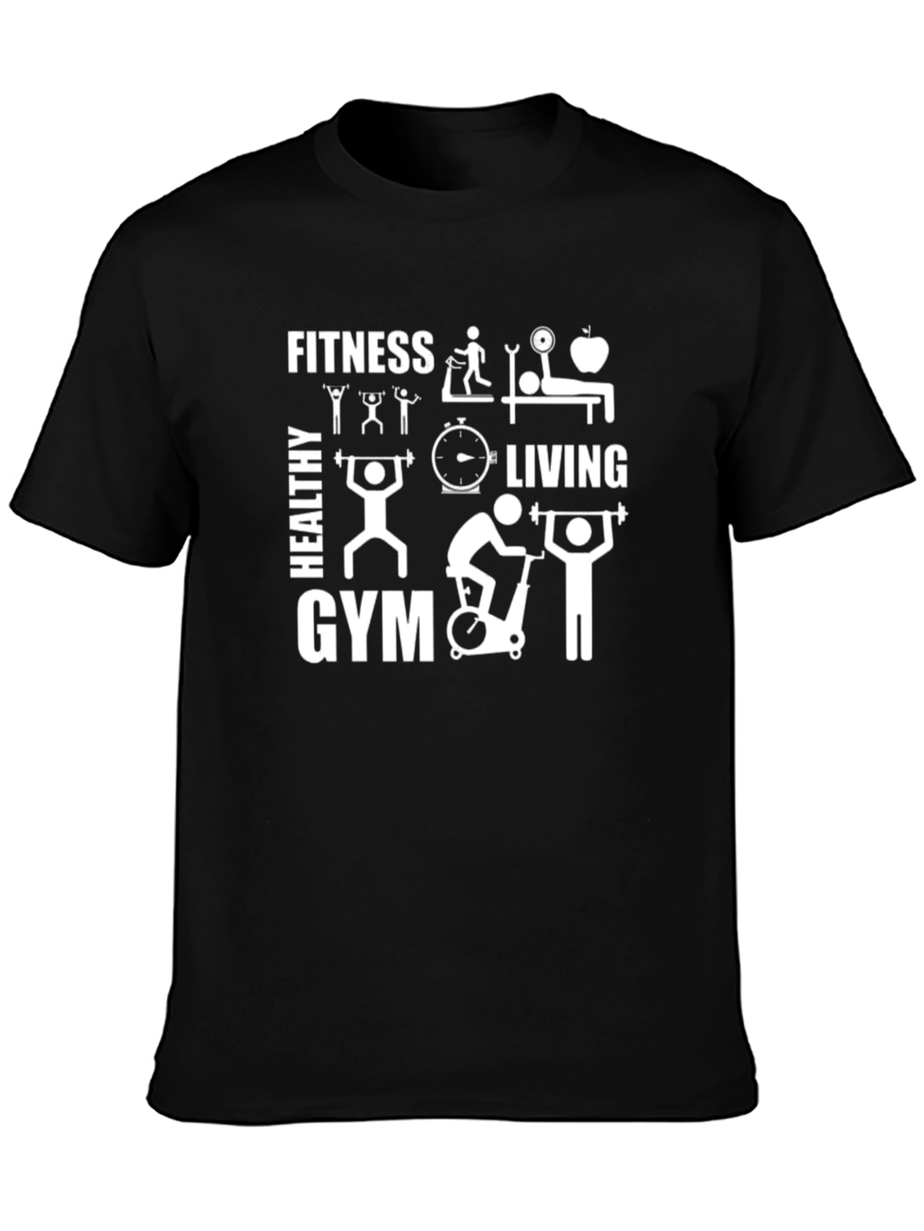 Fitness Gym Healthy Living Graphic T-Shirt
