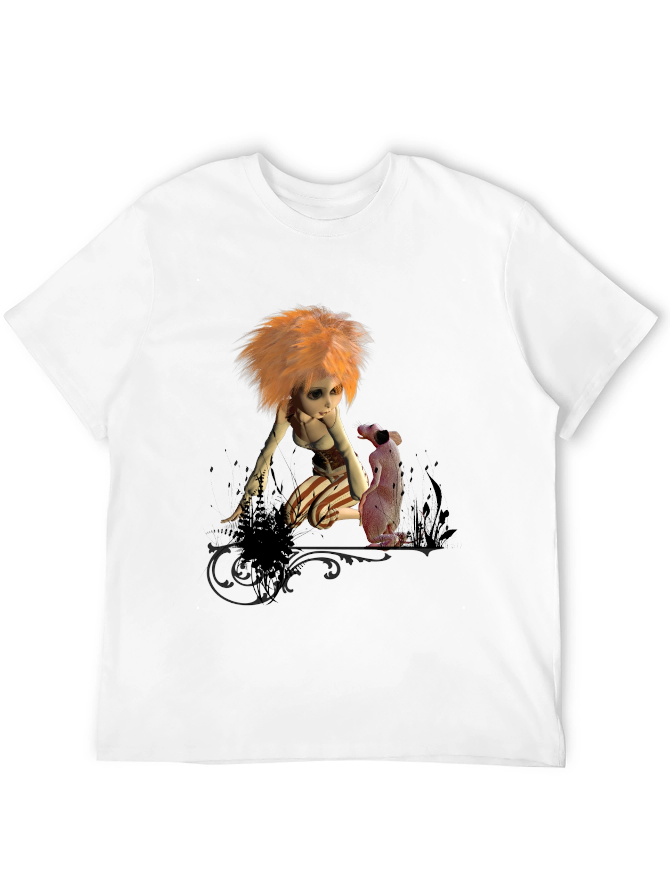 Whimsical Doll Graphic T-Shirt