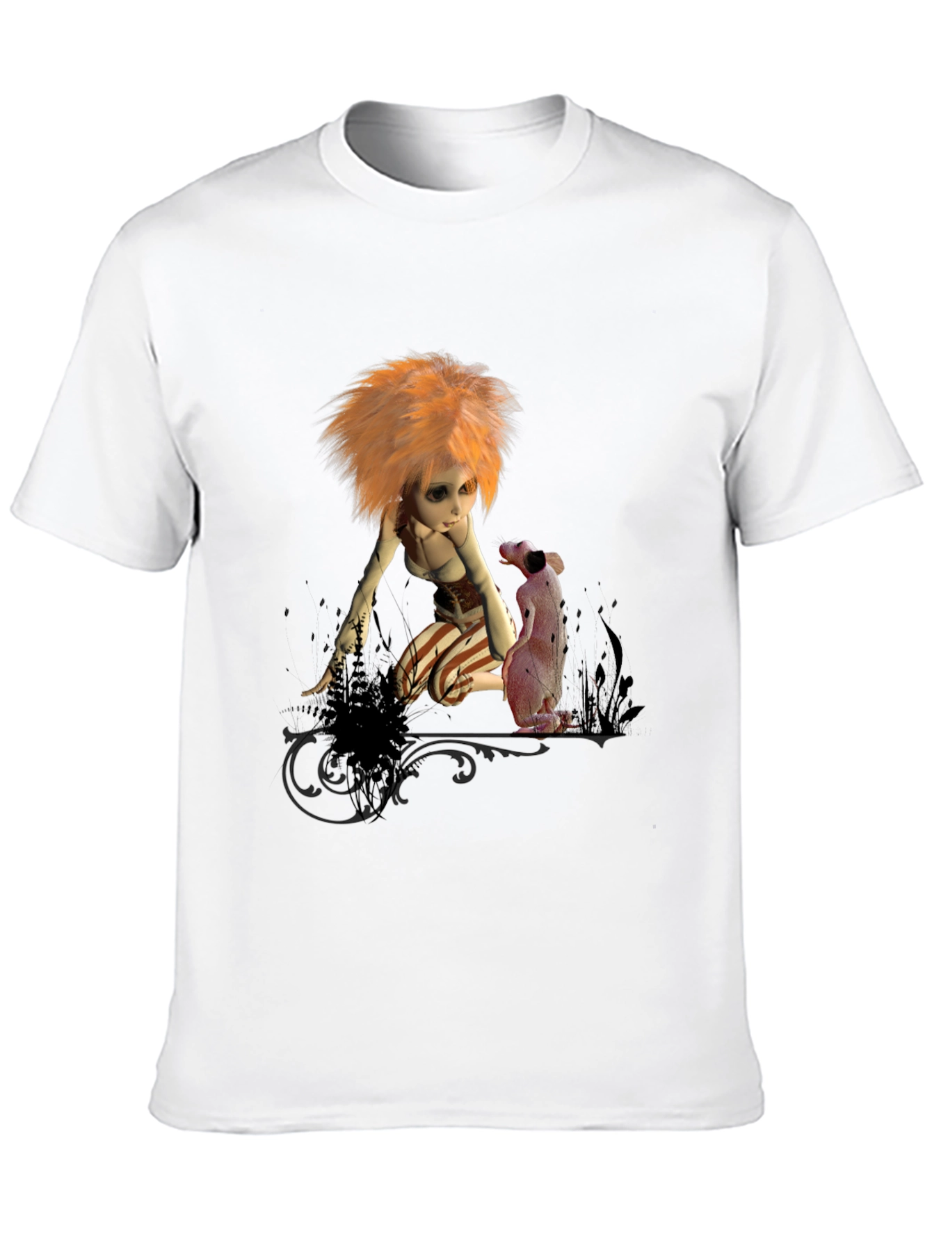 Whimsical Doll Graphic T-Shirt