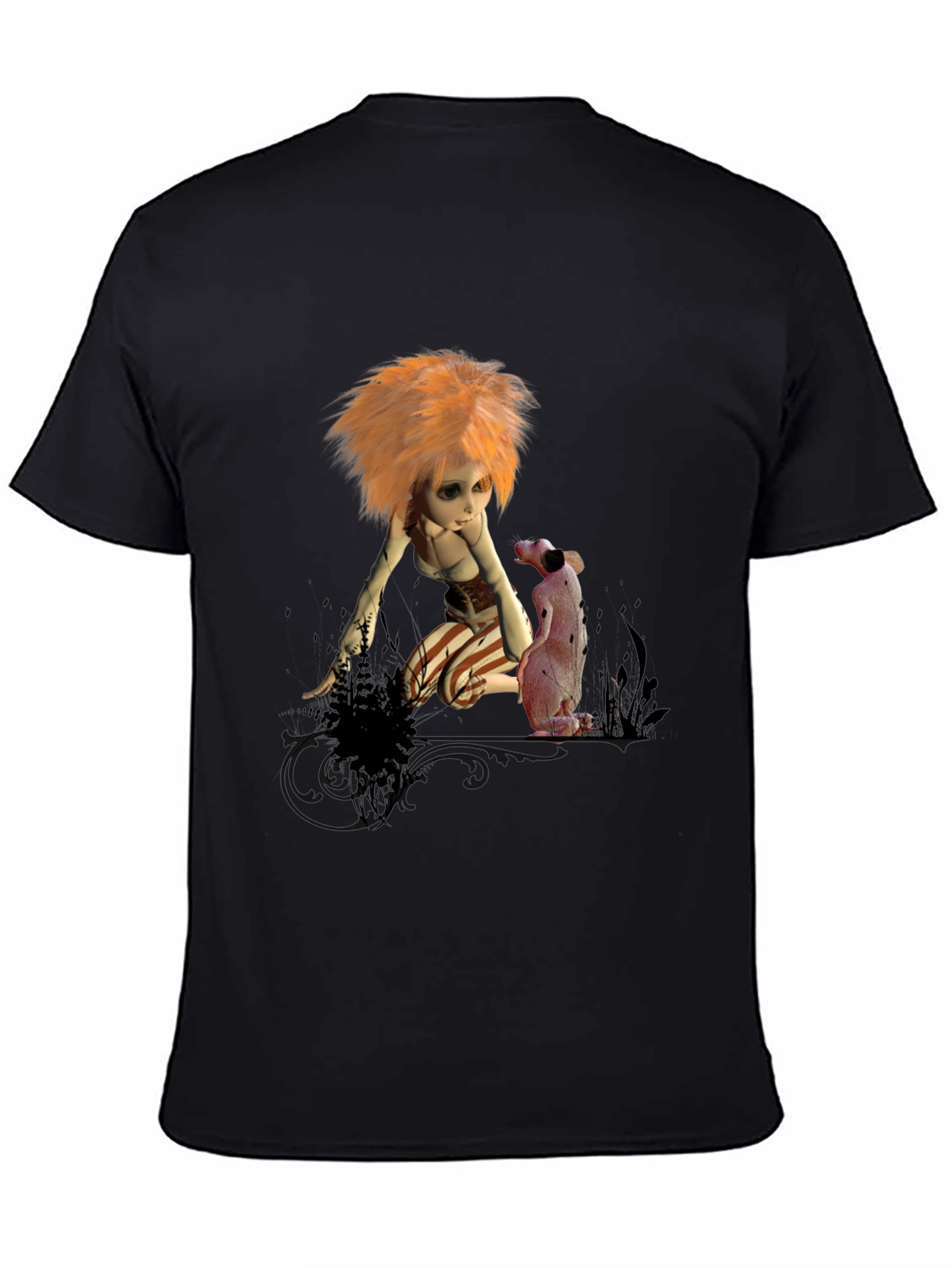 Whimsical Doll Graphic T-Shirt